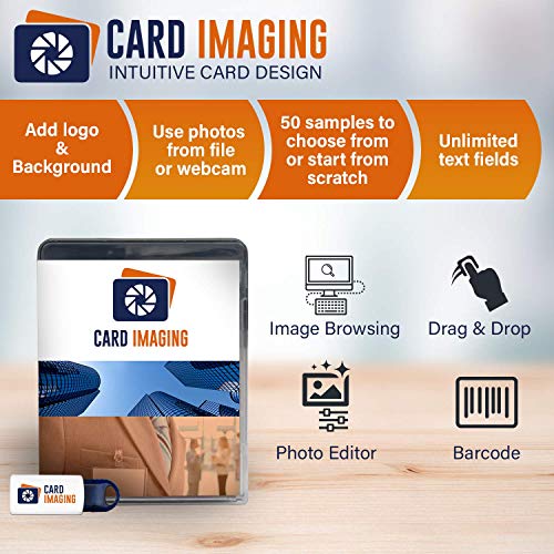 Fargo HDP5000 Dual Side w/Mag Encoder ID Card Printer & Supplies Bundle with Card Imaging Software 89013