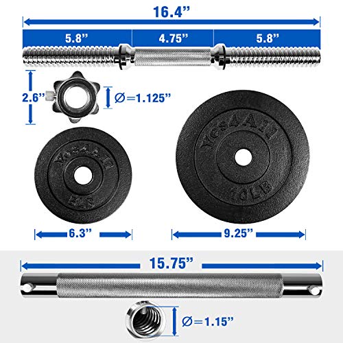 Yes4All Adjustable Dumbbells 40, 50, 52.5, 60, 105 to 200 lbs with Connector Options for Strength Training (P. Dumbbell Adjustable - 190 lbs + Connector)