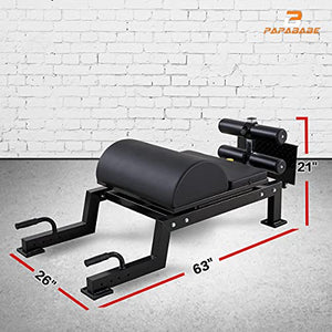 papababe Floor Glute and Hamstring Developer Machine (GHD), Adjustable Gute Builder Floor GHD for Cross Training Workout Lifting, Home and Commercial Gym