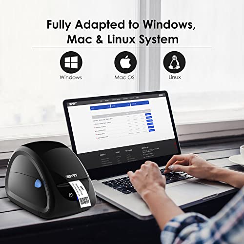 iDPRT Label Printer with 300pcs Labels- Thermal Label Maker with Auto Label Detection, 1"-3.35" Print Width for Home, Office&Small Business