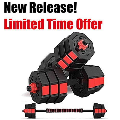 Adjustable Dumbbells Barbells Weight Set Free Wights, 44 Lbs, Anti-Slip & Secure Locks, Home Gym Workout Exercise Strength Training Equipment, for Weight Bench Workout Bench Press for Men and Women