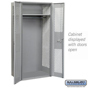Salsbury Industries Military TA Storage Cabinet, 78-Inch High by 24-Inch Deep, Gray