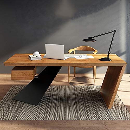 KgByy Wooden liveing Room Modern Industrial Minimalist Style Solid Writing Desk, Computer Desk Home Office Workstation,