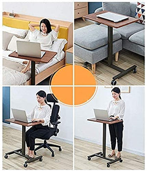 None Mobile Standing Desk Adjustable Height Laptop Desk Sit and Stand Ergonomic Computer Workstation