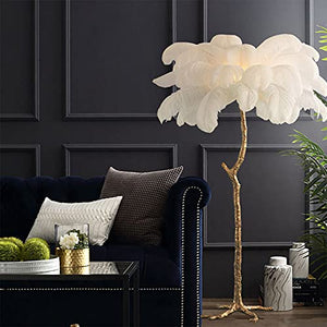 Generic Ostrich Feather Floor Lamp 1.6m Soft Light High Pole Lamp