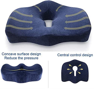 GIENEX Memory Foam Seat Cushion for Office Chair - Tailbone, Sciatica, Lower Back Pain Relief - Posture Corrector