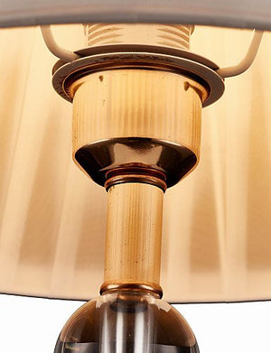 SSBY SL Iron Desk Lamp with Crystal Pillar Cloth Shade Classic Lighting , 110-120v