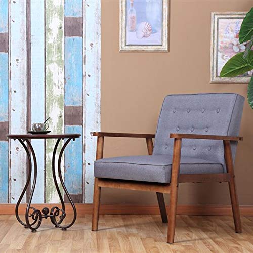 75x69x84CM Meeting Waiting Room Confere400 lbs League Executive Guest Chair Guest Reception Chairs Wooden Lounge Chair Mid-Century Chair Retro Accent Single Sofa Chair Seat Office Executive Side Chair