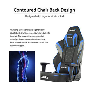 AKRacing Masters Series Max Gaming Chair with Wide Flat Seat, 400 Lbs Weight Limit, Rocker and Seat Height Adjustment Mechanisms with 5/10 Warranty