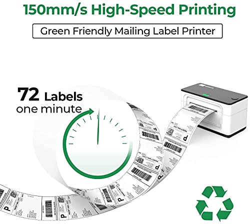 MUNBYN Label Printer with Stack of Shipping Label Paper, Digital Shipping Scale