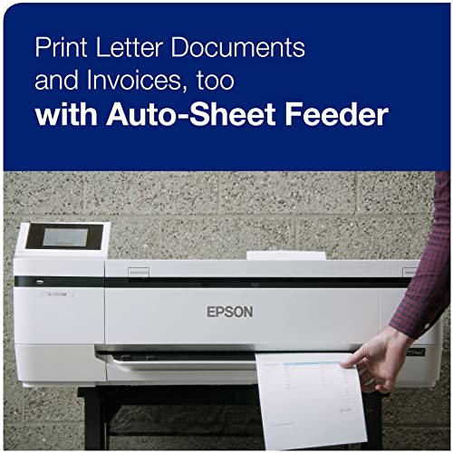 Epson SureColor T3170M 24" Ultra-Fast, Compact Printer, Integrated Wireless & Wi-Fi Direct connectivity, 24” Wide 600dpi Scanner, CAD, Blueprints, Engineering, Graphics, Multifunction, Plotter