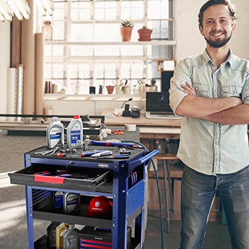 WORKPRO 28” Rolling Tool Cart with 2 Drawers, Heavy Duty Industrial Storage Organizer