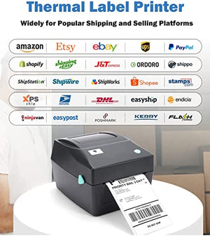 Shipping Label Printer - High Speed 160mm/s Desktop Label Printer 4x6 Thermal Label Maker, Package Address Barcode Printer Support Mac & Windows Compatible with UPS USPS Etsy Shopify Amazon FedEx Ebay