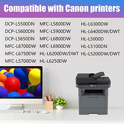 (2 Drum,2 Toner,4 Pack) TN820 Toner Cartridge DR820 Drum Unit Replacement for Brother MFC-7320 MFC-7340 MFC-7345DN MFC-7345N MFC-7440 MFC-7440N Printer Ink Cartridge(Black).