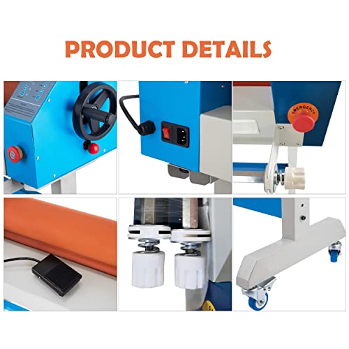 INTSUPERMAI Electric Manual Cold Laminator Machine 63inch 1600mm with Holder Rod