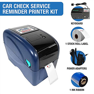 Car Check Service Reminder Printer Kit with Ink & 500 Stickers