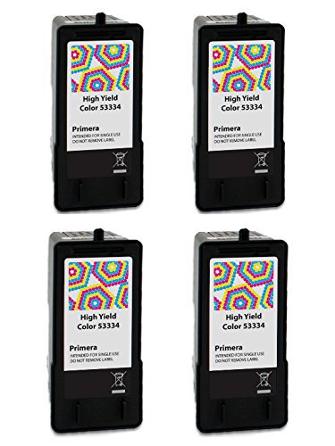 Primera 53334 High Yield Tri-Color Ink Cartridge 4-Pack