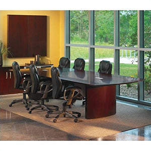 Mayline Napoli Curved End Conference Table in Mahogany-6' Conference Table - 6' Conference Table