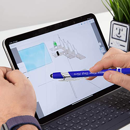 168PCS Personalized Pens in Bulk with Stylus Tip, Custom Engraving Pens, Soft Touch Ballpoint Pen, Printed Name - Free Personalization Black Ink- for Christmas, Anniversary, Graduation, Office, Memory
