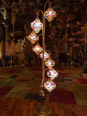 9 Multi-Color Globe Floor Lamp