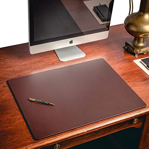 Dacasso Classic Leather Mat Desk pad, 24 x 19, Chocolate Brown