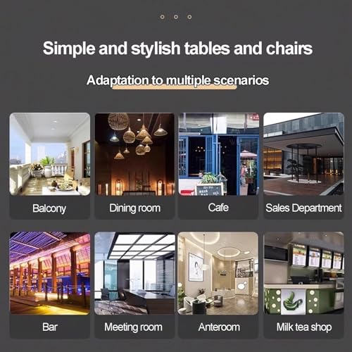 SARKEY 1 Table 4 Chairs Combination, 80cm Round Table and 4 PU Leather Chairs, Office Reception Room Club Set