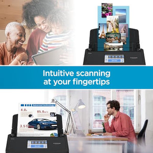 ScanSnap iX1600 Wireless/USB High-Speed Document Scanner with Touchscreen, Auto Feeder - Black