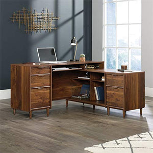 Home Square 2-Piece Set: L Shaped Computer Desk & Lateral File Cabinet