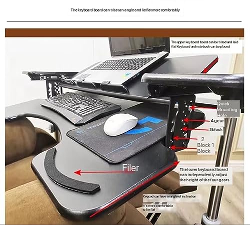 DADHI Gaming Desk with Mobile Lifting Bracket and Wheels