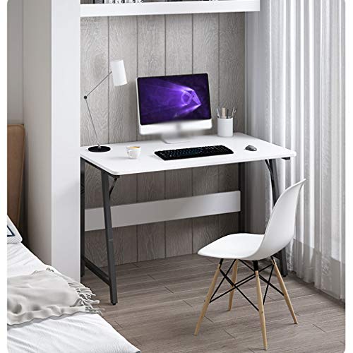 Zzmop Computer Desk,Modern Sturdy Office Desk,Study Writing Desk,PC Workstation,for Home Office,White+Black,120X60CM.