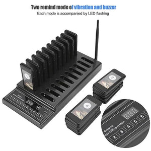 None KDBYT Restaurant Waiter Service Calling System 999-Channel 20 Keyboard Pagers