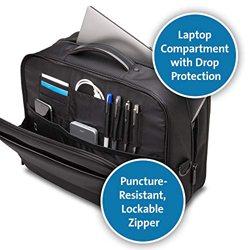 Kensington Laptop Roller Case - Contour 2.0 Business Laptop Roller for up to 17" Inch Laptops, Wheeled Laptop Case, Ideal Cabin Bag for Men & Women (K60385WW)