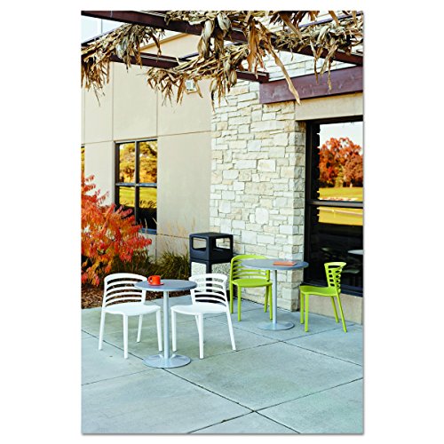 Safco Products Canmeleon Outdoor/Indoor Aggregate Panel Trash Can 9472NC, Black, Natural Stone Panels, Outdoor/Indoor Use, 38-Gallon Capacity