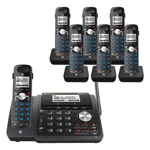 AT&T TL88102BK 2-line answering System with 6 Handsets (TL88002BK) Black