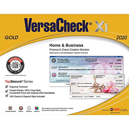 VersaCheck HP Deskjet 2755 MX MICR All-in-One Check Printer and VersaCheck Gold Check Printing Software Bundle, White (2755MX)