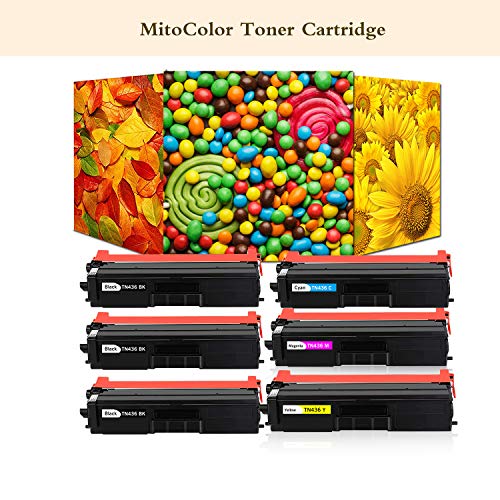 (3 Black, 1 Cyan, 1 Magenta, 1 Yellow, 6-Pack) Compatible Toner Cartridge Replacement for Brother TN-436 TN436 to use with HL-L8260CDW HL-L8360CDW MFC-L8900CDW MFC-L8610CDW Printer