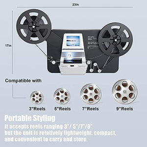 USHNIH Film to Digital Converter with 2.4" Screen, Convert 8mm & Super 8 Film into 1080P MP4 Files