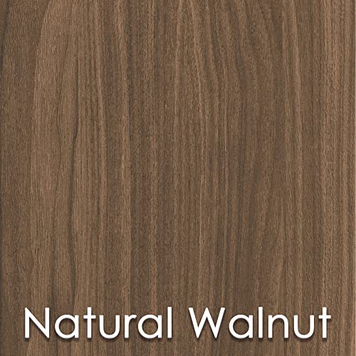Linea Italia Curved Office Clear Panel Reception Desk Counter | 72" x 32" Walnut