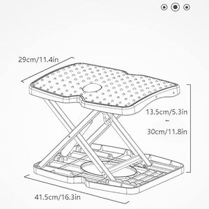 NOTRYA Adjustable Footboard Lifting Pad Footstool - Ergonomic Under Desk Footrest for Leg Relief