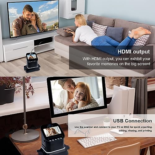 CENAP Digital Film Converter, 22 MP Slide Negative Scanner with 4.3" LCD Screen and HDMI Port - Convert 135/35mm, 120, 127, 126KPK Negatives and Slides to Digital JPEG