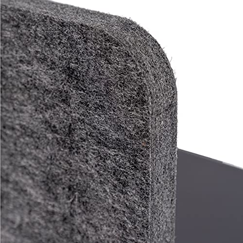 ReFocus™ Raw Clamp-On Acoustic Desk Divider – Reduce Noise and Visual Distractions with This Lightweight Desk Mounted Privacy Panel (Anthracite Gray, 47.25" x 16", 23.6" x 16", & 23.6" x 16")