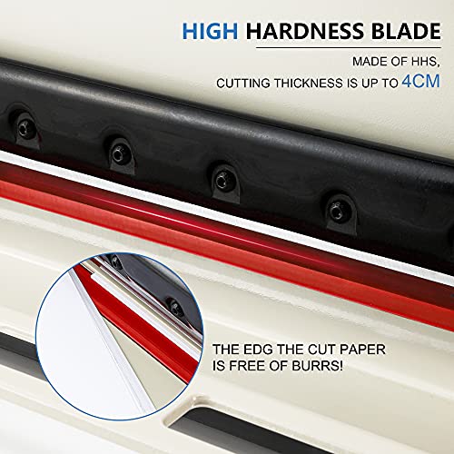 Frifreego Heavy Duty Paper Cutter, 12" Guillotine Paper Cutter, 1.57" Thickness Cutting Ability, Durable HHS Hard Blade, for Cutting Paper, Leather, Non-Woven Fabrics, Easy Cutting Even for Women