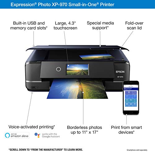 Epson Expression Photo XP-970 Wireless Color Photo Printer with Scanner and Copier