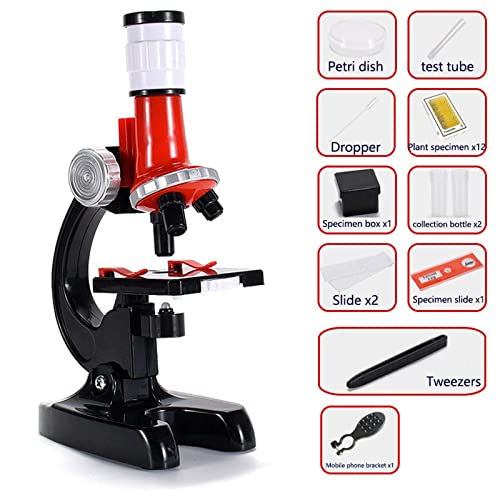 Beginner Microscope Kit - High-definition 1200 Times Children's Microscope Toy - Children's Biological Scientific Experiment Tool - Educational Gifts for Student Boy Girl - Interest Training Toy (C)