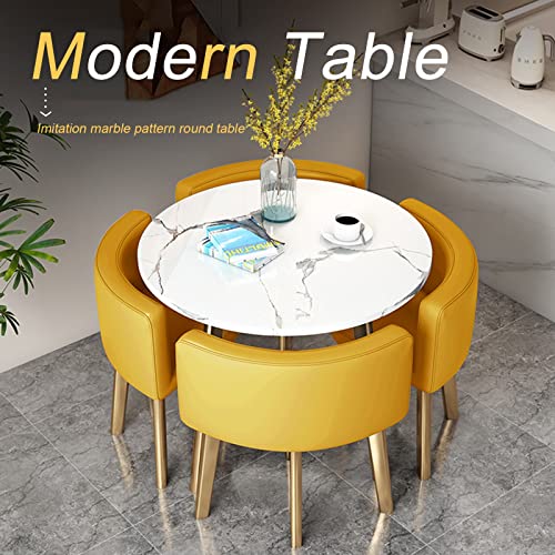 HM&DX 5-Piece Small Conference Room Negotiation Table and Chair Set