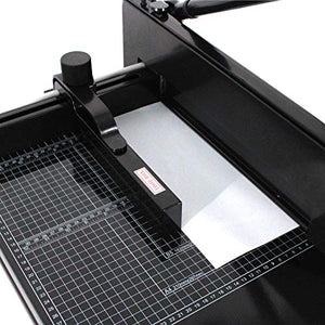 TEXALAN Heavy Duty Guillotine Paper Cutter -12'' (12'' Paper Cutter) Black