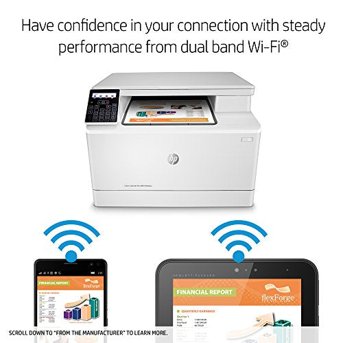 HP Color Laserjet Pro M180nw All in One Wireless Color Laser Printer with Mobile Printing & Built-in Ethernet (T6B74A)