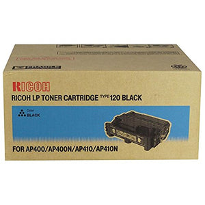 Ricoh 407000 Black Toner Cartridge Type 120 for Aficio AP400, AP400N, AP410, AP410N