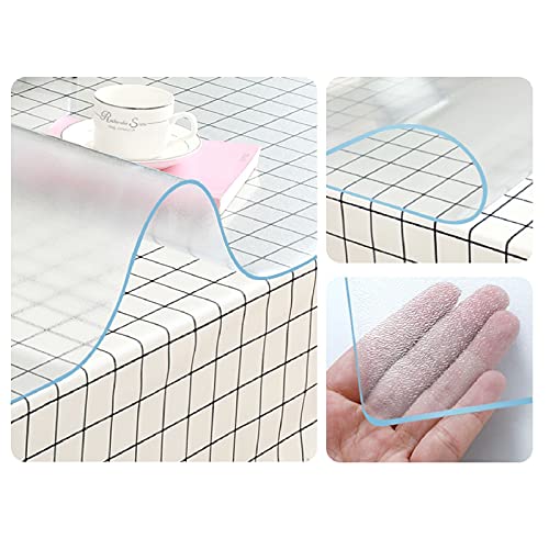 CHHD Translucent/Matte Hard Floor Chair Mats - Customizable PVC Plastic Table Pad - Scratch Resistant - Wash-Free Tablecloth