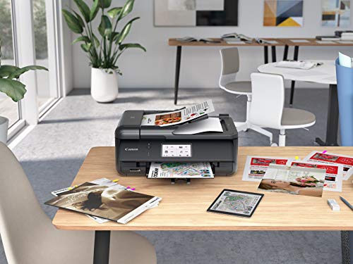 Canon TR8620 All-In-One Printer For Home Office | Copier |Scanner| Fax |Auto Document Feeder | Photo and Document Printing | Airprint (R) and Android Printing, Black